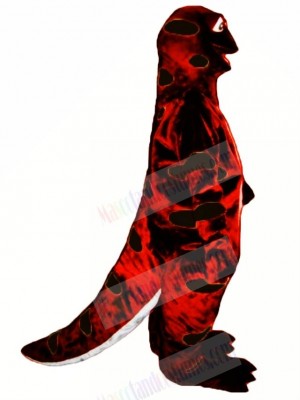 Red and Black Sally Salamander Mascot Costume	