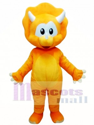 Orange Dinosaur Mascot Costume