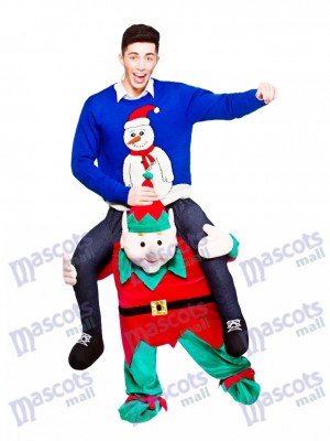 Carry Me Piggy Back Ride On Novelty Elf Mascot Costume