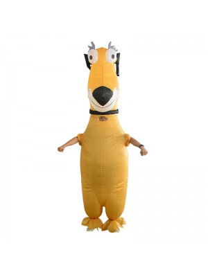 Funny Yellow Dog Inflatable Costume Halloween Christmas Costume for Adult