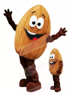 Cute Almond Mascot Costume 