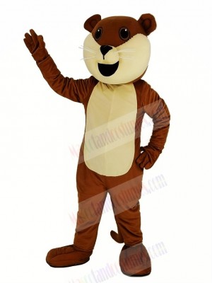 Brown Ollie Otter Mascot Costume Animal