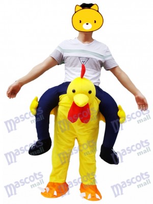 Carry Me Yellow Chicken Chick Piggy Back Mascot Costume