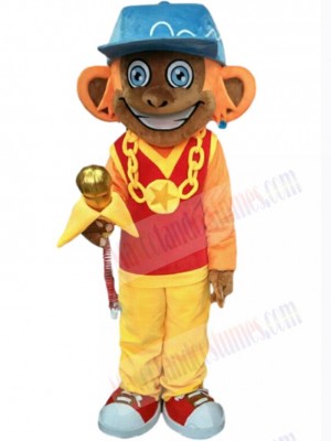 DJ Monkey mascot costume