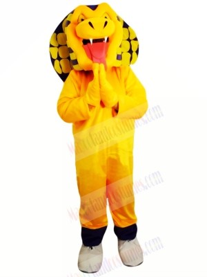 Yellow Cobra Snake Mascot Costume Cartoon	