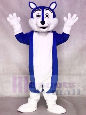 Dark Blue Wolf Fursuit Mascot Costumes Animal