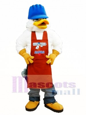 Alpha Duck Mascot Costume White Canada Duck Mascot Costume