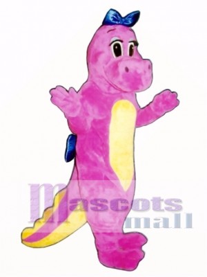 Dina Dinosaur with Bows Mascot Costume