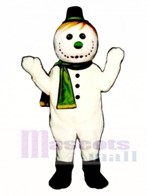 Flakey Snowman with Hat & Scarf Christmas Mascot Costume