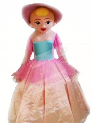 Princess in Pink Dress Mascot Costumes People