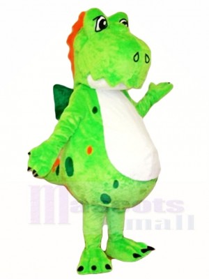 Green Fluffy Dinosaur Mascot Costumes