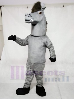 Gray Pepper Wild Stallion Horse Mascot Costumes Animal 