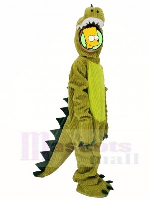 For Children/ Kids Green Dinosaur Pajamas Pyjama Mascot Party Halloween Christmas Xmas Costumes