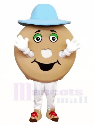 Blue Hat Bagle Mascot Costumes Food