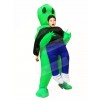 Green Alien ET Carry me Monster Inflatable Blow Up Halloween Xmas Costumes for Kids