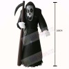 6ft Inflatable Grim Reaper with Scythe Prop Sickle Death Decoration Halloween Holiday Outdoor Yard Lawn Art Decor