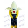 Banana with Overalls Mascot Costume Fruit Food 