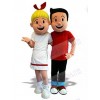 Boy and Girl mascot costume