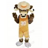 Texas Longhorns Sport Bull with Brown Coat Mascot Costume Animal