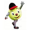Green Softball Mascot Costume Cartoon