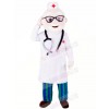 Kindly Doctor with Glasses Mascot Costume People
