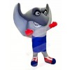 Cute Grey Stingray Mascot Costume Cartoon