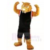 Black Sports Suit Muscle Cougar Mascot Costumes Animal