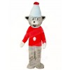 Gray Christmas Bear in Red Shirt Mascot Costumes Animal