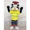 Golfing Gopher in Yellow Shirt Mascot Costume