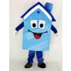 Realistic Blue House Mascot Costume School