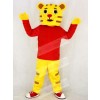 Cute Daniel Tiger with Red Coat Mascot Costume