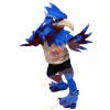 Blue Phoenix Mascot Costume Cartoon