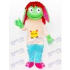 Handsome Dudu Pink Shirt and Blue Trousers Adult Mascot Costume