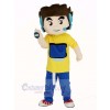 Earphone Computer Boy Mascot Costume People