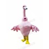 Pink Goose Mascot Costume Cartoon