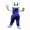 Sport Pig with Blue Overalls Mascot Costumes School