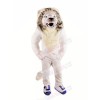 Fierce White Lion Mascot Costumes Adult	