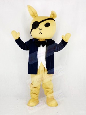 Rabbit Butler with Suit Mascot Costume Cartoon