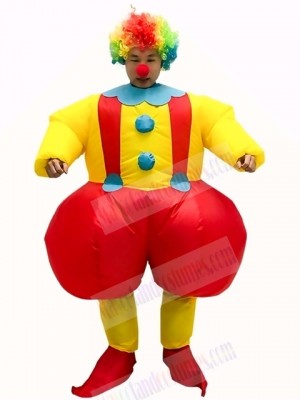 Clown with Big Fat Ass Joker Inflatable Halloween Christmas Mascot Costume Cartoon