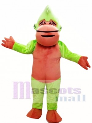 Green and Brown Chimpanzee Mascot Costume