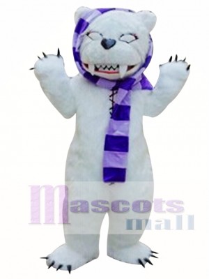 White Beggar Bear Mascot Costumes 