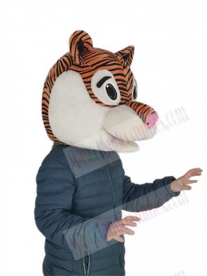 George Tiger with Pink Nose Mascot Costume Animal Head Only