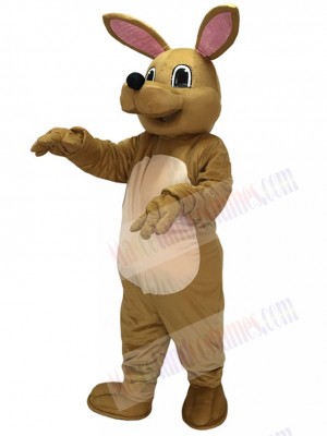 Cute Tan Kangaroo Mascot Costume