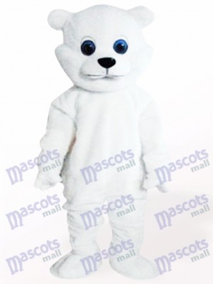 White Little Bear Adult Mascot Costume