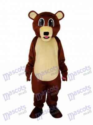 Big Eyes Brown Bear Mascot Adult Costume Animal 