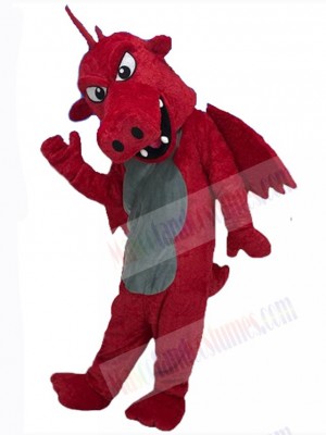 Mighty Red Dinosaur Mascot Costume Animal