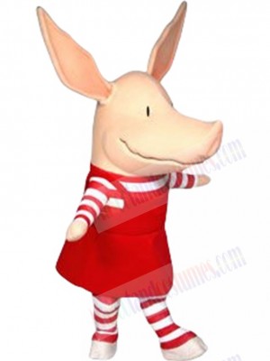 Olivia Pig Mascot Costume Animal