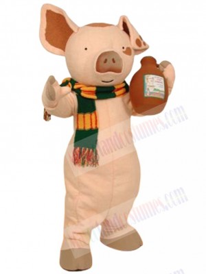 Cute Pancake Pig Mascot Costume Animal