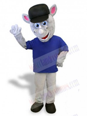 Butler Rhino Mascot Costume Animal