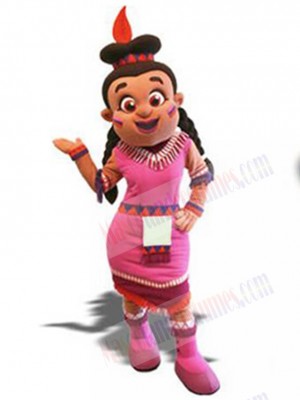 Indian Girl Mascot Costume People